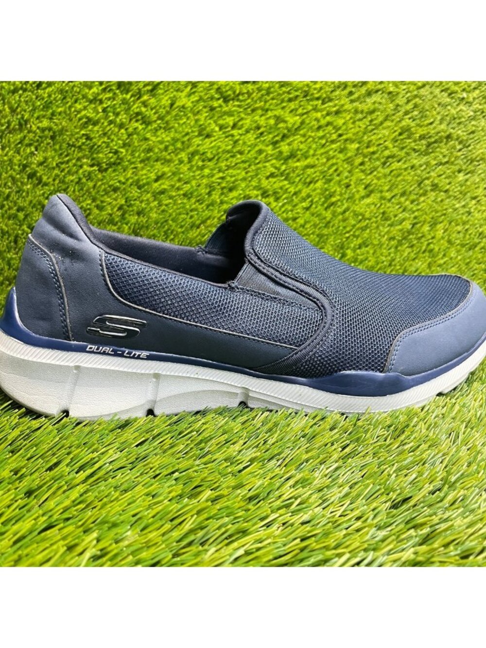 Skechers Equalizer 3.0 Mens Size 13 Navy White Athletic Slip-On Shoes Sneakers
